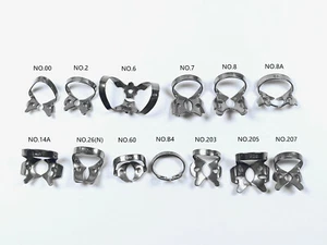 5Pieces Dental Rubber Dam Clamps Endodontic SS Clamp Fits KSK HU FREDY - Picture 1 of 20