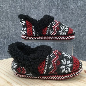 Muk Luks Hausschuhe Damen 6 Magdalena Lammfell Clog Slipper Komfort Rot Stoff - Bild 1 von 12