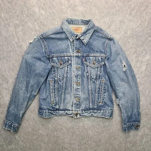 Vintage Levis Jeans Trucker Jacke Herren 42 Distressed 70506 0216 Made in USA - Bild 1 von 13