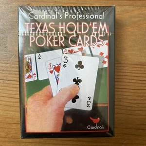 Cardinal's Texas Hold 'em Poker Cards Professional 2004 Sealed New in Box - Bild 1 von 2