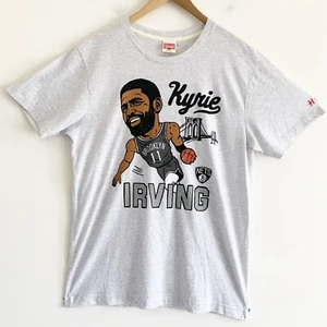 Kyrie Irving Brooklyn Nets Caricature Gray Tri-Blend Tee Shirt Medium - Picture 1 of 5