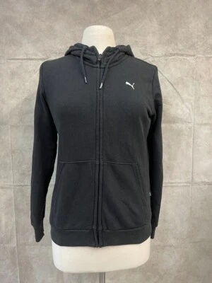 Sudadera con capucha negra con cremallera completa con logotipo pequeño Training Essentials para mujer PUMA talla S Foto 1 de 4