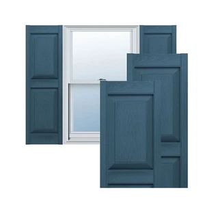 Mid-America 00021259036 Standard Size Williamsburg Double Panel Vinyl Shutter... - Picture 1 of 5