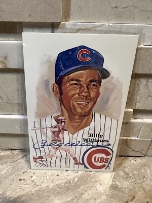 BILLY WILLIAMS AUTOGRAPHED PEREZ STEELE POST CARD - Image 1 of 4