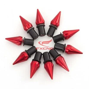 CNC Windscreen Windshield Motorcycle Spike Bolt Kit Wind Screen Bolts Screws Red - Picture 1 of 7