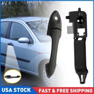 Manija y soporte de puerta exterior lateral derecho pasajero negro para Ford Focus 2000-07 Foto 1 de 4