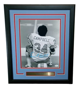 Earl Campbell handsigniertes 11x14 Foto gerahmt Houston Oilers JSA - Bild 1 von 3