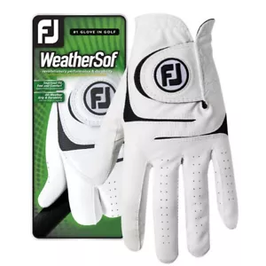 FOOTJOY WEATHERSOF MENS ALL WEATHER GOLF GLOVES CLUB LEFT HAND / WHITE UK - Picture 1 of 14