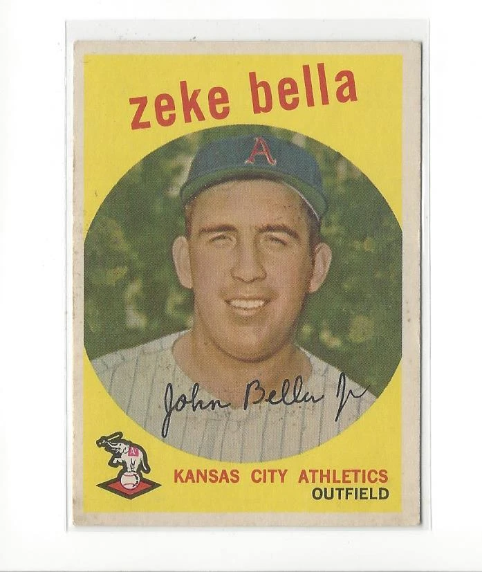 1959 Topps #254 Zeke Bella RC A's - EX - Image 1 of 1