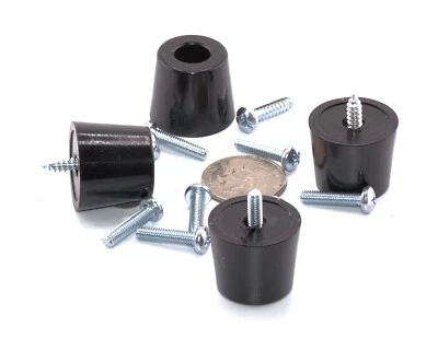 1" Diameter x 3/4" Rubber Feet for Vintage 2200 Series Marantz + Mounting Screws - Image 1 of 4