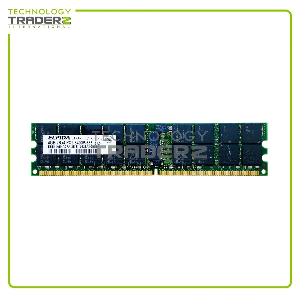 LOT OF 2 EBE41AE4ACFA-8E-E Elpida 4GB PC2-6400 DDR2-800MHz ECC 2Rx4 Memory - Image 1 of 1