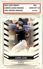 AARON JUDGE 2015 LEAF DRAFT “GEM-MT 10” ROOKIE CARD #01! MINT! 62 HOMERS!