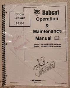 Bobcat SB150 Schneefräse Betriebs- und Wartungsanleitung P/N 6902477 - Brandneu - Bild 1 von 2