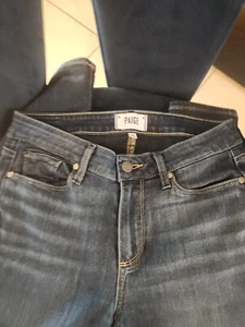 EUC PAIGE Verdugo Ankle Skinny Womens Dark Wash Jeans Pants Bottoms Size 27 - Picture 1 of 6