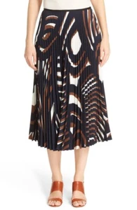 Lafayette 148 New York 163253 Women's Dorothy Pleated Skirt Ochre Multi Sz. 16 - Picture 1 of 2