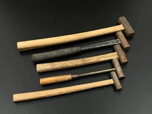 Japanese Vintage iron hammer 5set made by the famous blacksmith / Chisel d55 - Picture 1 of 18