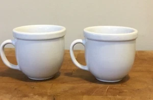 Juego de 2 cafeterías blancas de artes culinarias 12 OZ Tazas de porcelana grado restaurante - Imagen 1 de 10