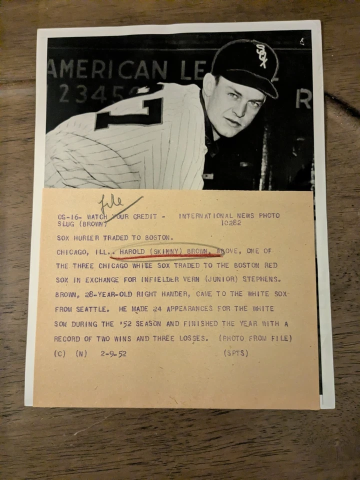 Lote de fotos de prensa vintage de los Medias Blancas de Chicago, 5 fotos de Luke Appling y más Foto 1 de 4