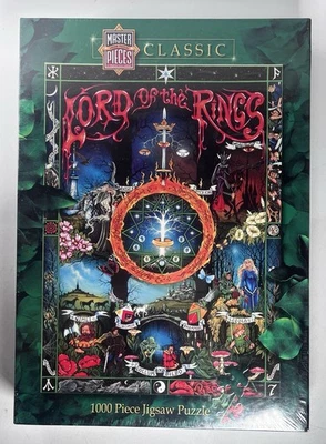 Rompecabezas de colección El Señor de los Anillos 1000 piezas maestras clásico nuevo sellado 27"x19" Foto 1 de 2