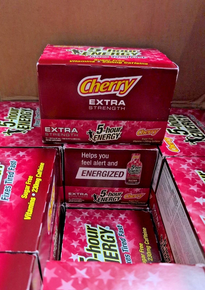 Cereza extra fuerte energética de 5 horas - Ahorra con lote al por mayor a granel de 18 cajas Foto 1 de 4