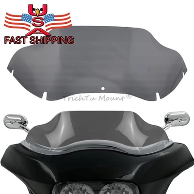 Parabrisas de motocicleta de 9,5" apto para Harley Davidson Road Glide 98-2013 Foto 1 de 4