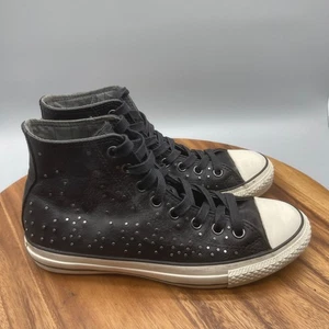 Converse All Stars CTAS John Varvatos Zapatos Hombres 7 Mujeres 9 Negro Mini Tachuela RARO - Imagen 1 de 8