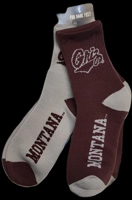 Montana Grizzlies 2 双大号袜子全新带标签裸脚品牌 — 第 1/3 张图片