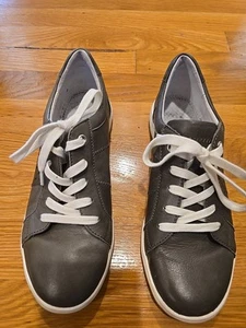 Josef Seibel Sneakers Womens EU 37 US 6.5-7 Dark Green Leather Lace Up Casual - Picture 1 of 6