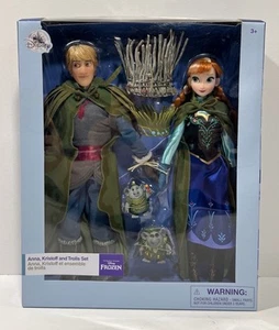 FROZEN ANNA KRISTOF & TROLL SET 12" FIGURES DISNEY STORE NEW MINT FACTORY SEALED - Picture 1 of 11