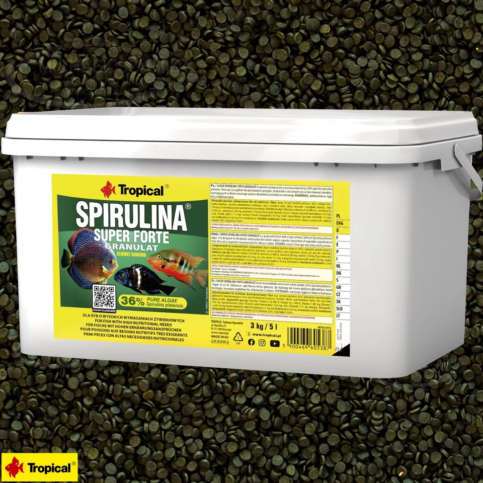 Tropical Super Spirulina  Forte 36% Granulat 5L (5000ml) Cichliden - Bild 1 von 1