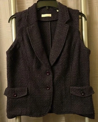 Женский жилет Coldwater Creek большой (14–16) из шерстяной смеси фиолетовый  - Изображение 1 из 4