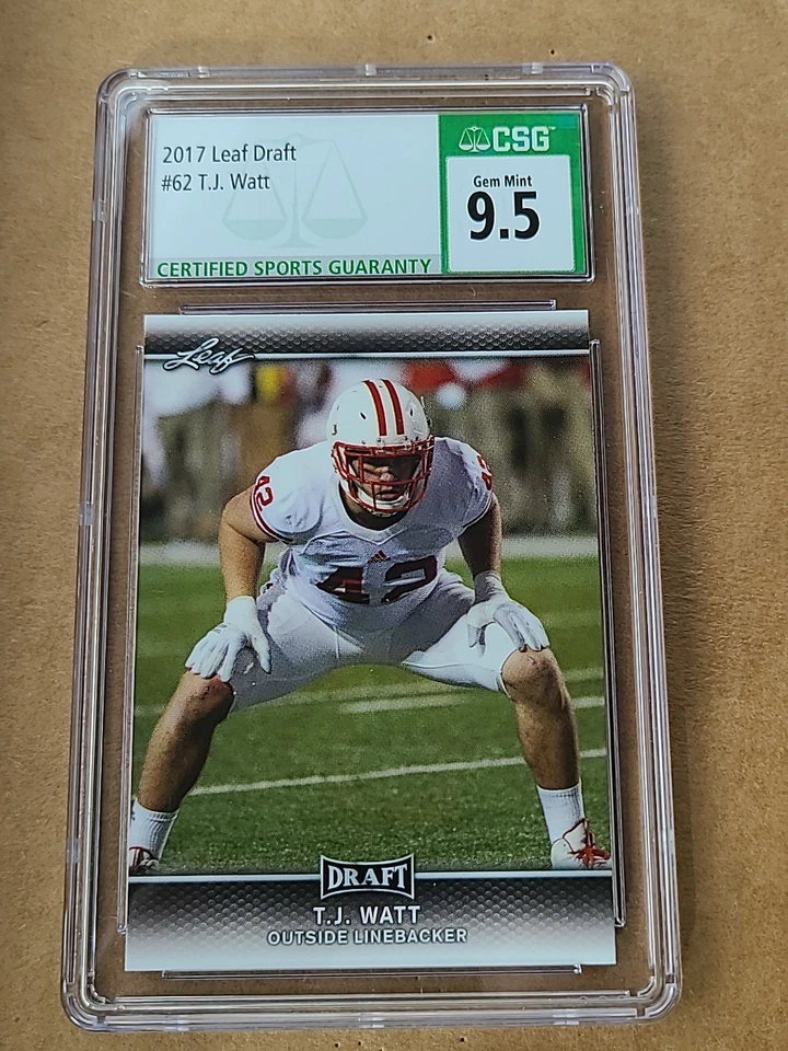 2017 Leaf Draft - T.J. Watt #62 (RC) CSG Gem MINT Steelers - Image 1 of 1