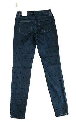 Talbots Women Sz 2 High Waist Skinny Ankle Blue Jegging Ribbon Pants  (0421) - Image 1 of 4