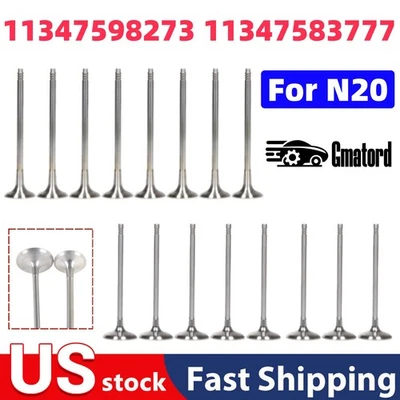 16X Intake & Exhaust Valves N20B20A For BMW 320i 428i 528i F10 F25 E89 N20 N26 - Image 1 of 4