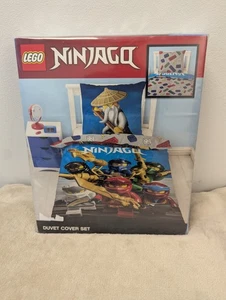 Kids Single Duvet Cover and Pillow Case Set LEGO Ninjago Reversible Bedding NEW  - Picture 1 of 7