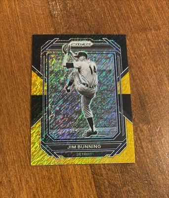 Jim Bunning 2023 Panini Prizm Negro Dorado Brillo #296 Tigres de Detroit 5/5 Salón de la fama Foto 1 de 2