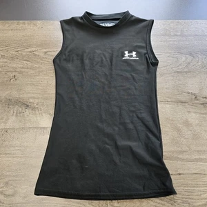 Under Armour Heat Gear Compression Tank Top Shirt Kids Boys Youth Medium Black - Picture 1 of 9
