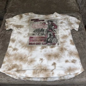 Disney Pirates of the Caribbean Tie Dye Crop Top Shirt L Avast Ye Mateys - Picture 1 of 5