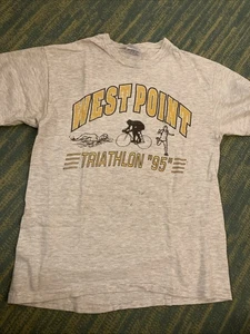 Vintage West Point Triathlon Shirt 1995 Small Stained - Picture 1 of 6