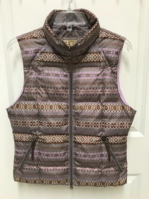 UGG Australia Down Vest Jacket Detachable Collar Taupe Brown Purple Size Medium - Image 1 of 4
