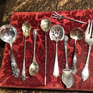 Cubiertos para servir con marca de plata esterlina de 218 gramos chatarra o uso - Imagen 1 de 24