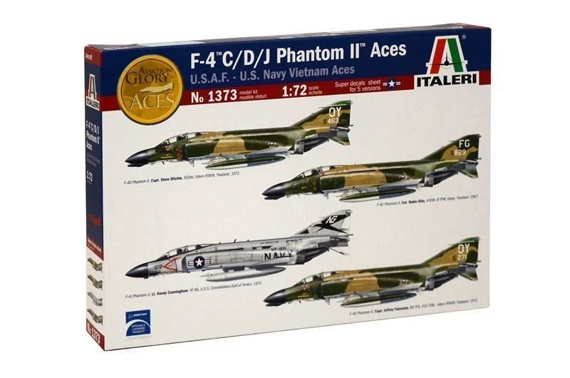 1/72 F-4 C D J PHANTOM II USAF US VIETNAM ACES KIT ITALERI 1373 - Immagine 1 di 1