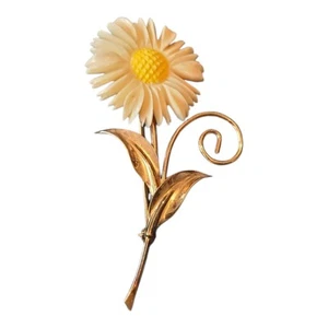 Vintage 12 K Gold Filled Daisy Brooch Winard - Picture 1 of 3
