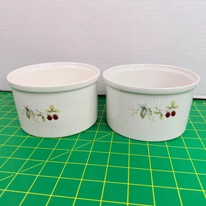 Par de platos de souffle Royal Kent hechos en Staffordshire Inglaterra 5,5" X 3,25" - Imagen 1 de 6