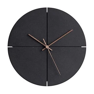 Wooden Modern Wall Clock, Minimalistic and Stylish, Walnut Hands, Silent Quar... - Picture 1 of 7
