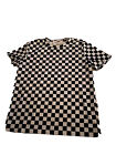 Black And White Checkered T-shirt Only Worn Once, Baggy Shirt.