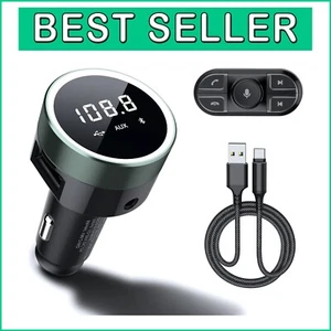 Upgrade Your Ride: Bluetooth Car FM Transmitter with Remote & Noise Reduction - Picture 1 of 8