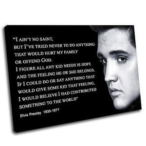 Quadro con cornice stampa arte da parete su tela Elvis QUALITÀ PREMIUMa - Foto 1 di 21