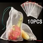 10 pièces sacs en maille cordon de serrage lavables pour fruits et légumes ré