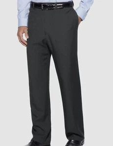 Haggar Men's Gray Eclo Stria Classic-Fit Flat Front Dress Pants Size 34W 32L - Picture 1 of 1